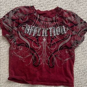 Affliction cropped tee